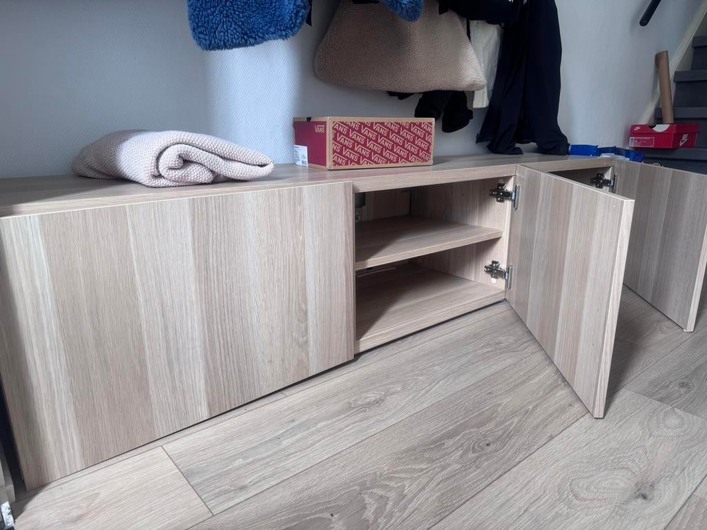 Ikea Besta tv meubel, Gebruikt, Ophalen of Verzenden, 200 cm of meer, Minder dan 100 cm