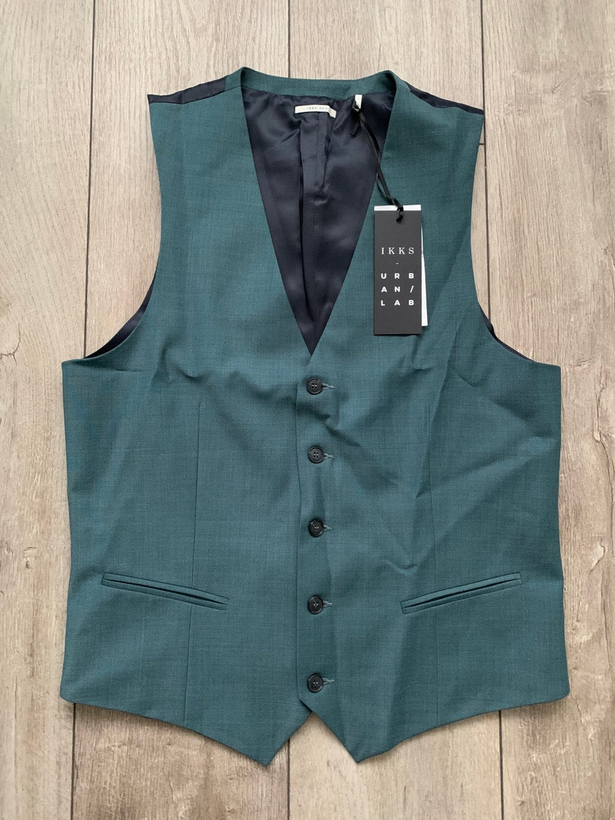 Nieuw super gaaf gilet van IKKS (Maat M), Kleding | Heren, Kostuums en Colberts, Verzenden, Nieuw, Maat 48/50 (M), Groen