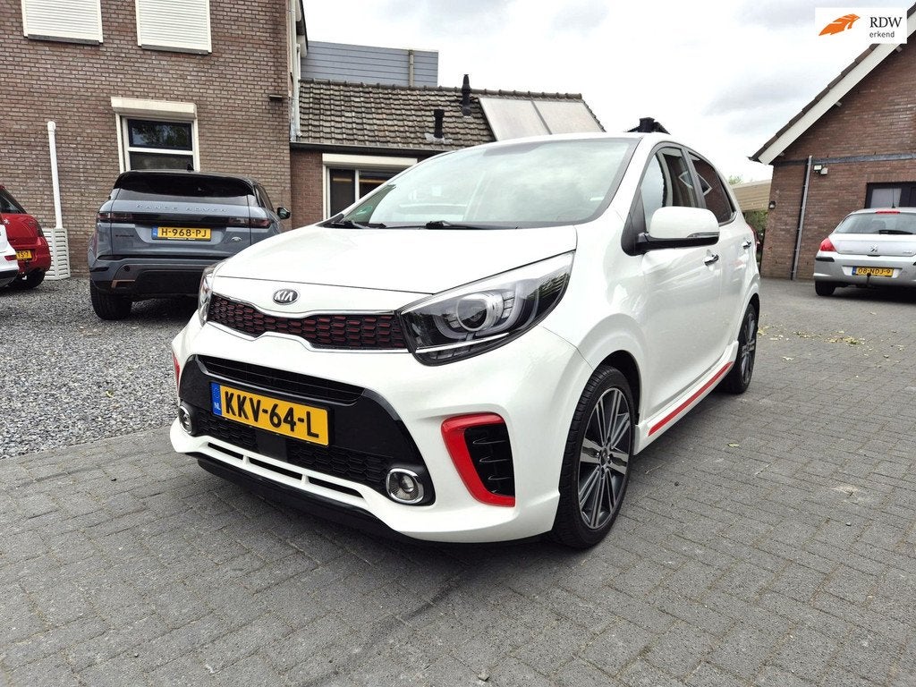 Kia PICANTO 1.2 CVVT Dynamic Plus Gt-Line Automaat Navi Clim, Gebruikt, 4 cilinders, Wit, Leder