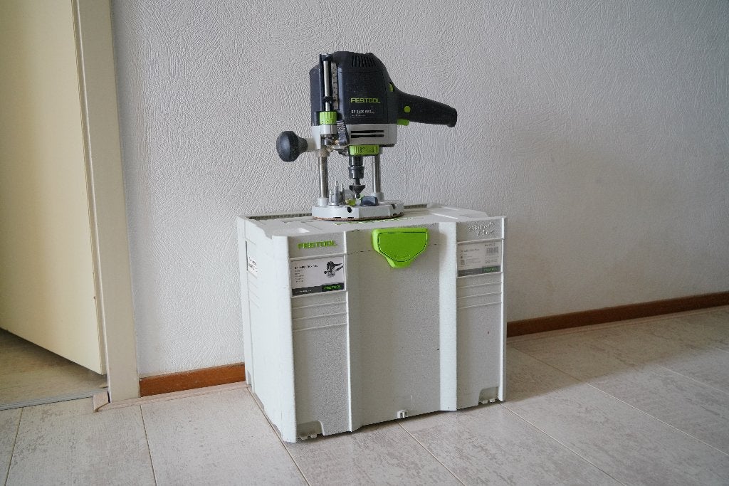 Festool OF1400 EBQ Bovenfrees met Systainer, Doe-het-zelf en Verbouw, Gereedschap | Freesmachines, Ophalen, Gebruikt, Bovenfrees