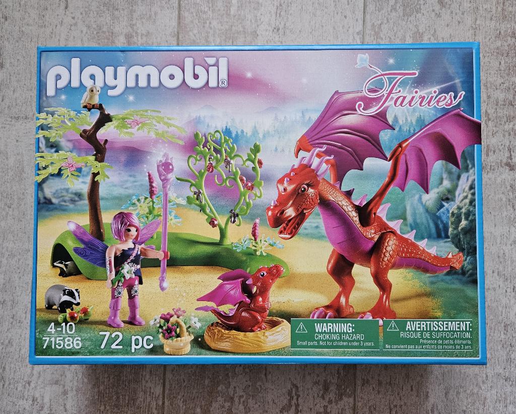 Playmobil Fairies 71586 Fee, Draak met Draken baby, Ophalen of Verzenden, Nieuw, Complete set