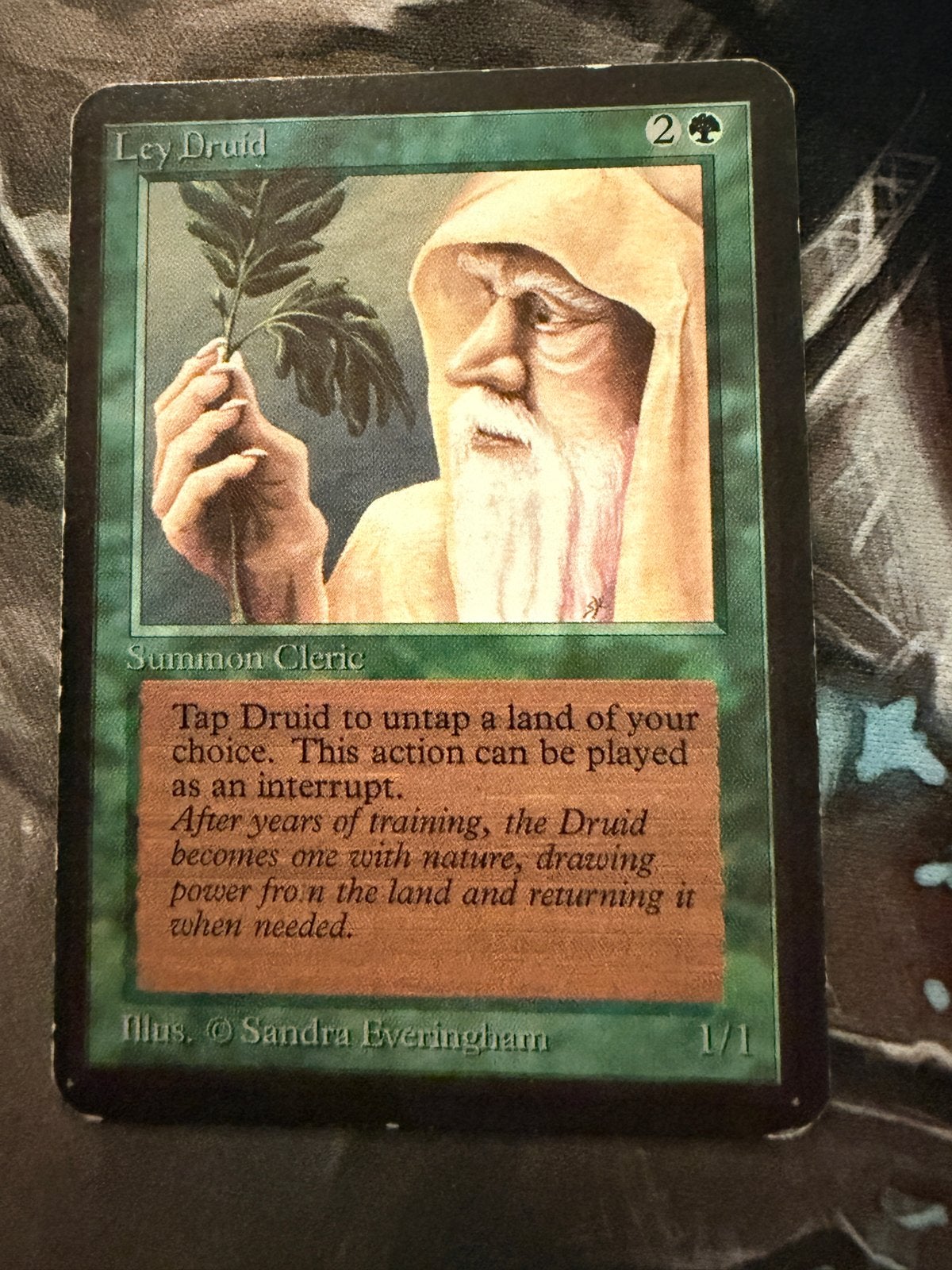 Magic: The Gathering - Ley Druid (Alpha) - Vintage Kaart, Ophalen of Verzenden, Gebruikt, Losse kaart
