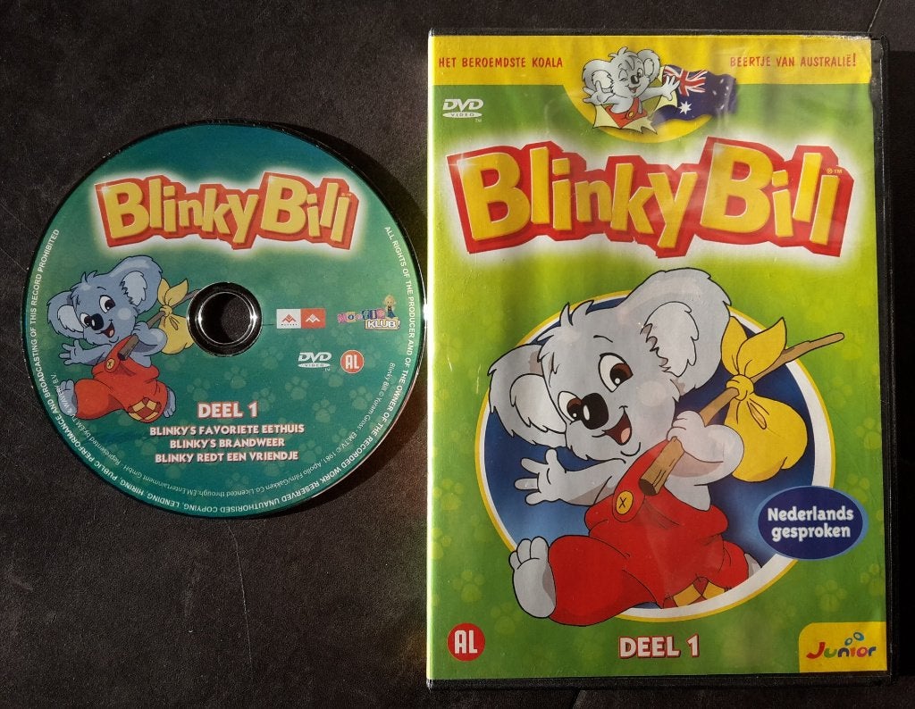 DVD - Blinky Bill - Deel 1 - 3 afleveringen, Alle leeftijden, Ophalen of Verzenden, Zo goed als nieuw, Avontuur