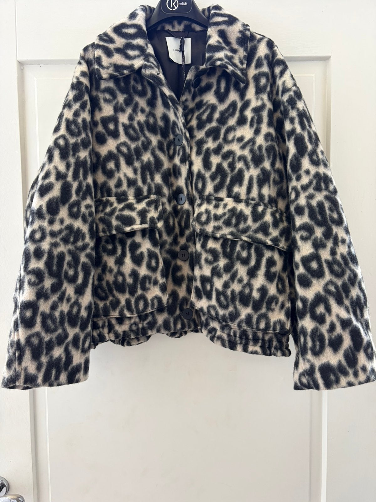 LUMINA wollige jas leopard mt M/L, Maat 38/40 (M), Prato, Italie, -, Nieuw