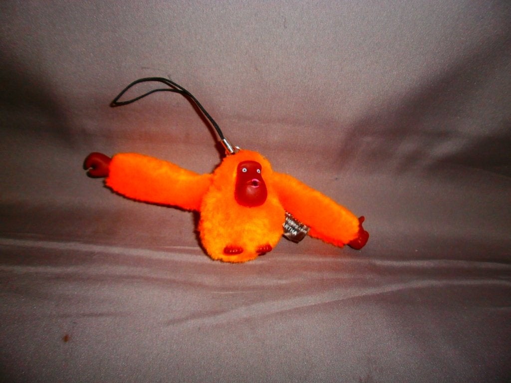 kipling aapje oranje bruin Martha sleutelhanger velours en, Oranje, Overige merken, Ophalen of Verzenden, Zo goed als nieuw