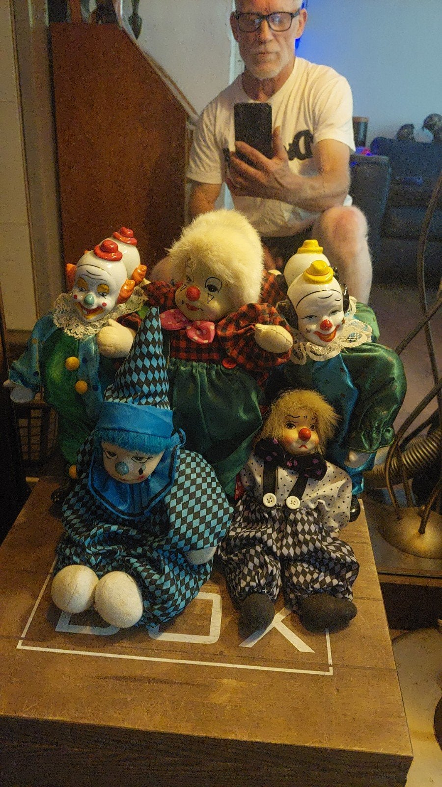 5 Oude Porseleinen Clowns - Helemaal Gaaf, Verzamelen, Ophalen, Gebruikt, Overige typen