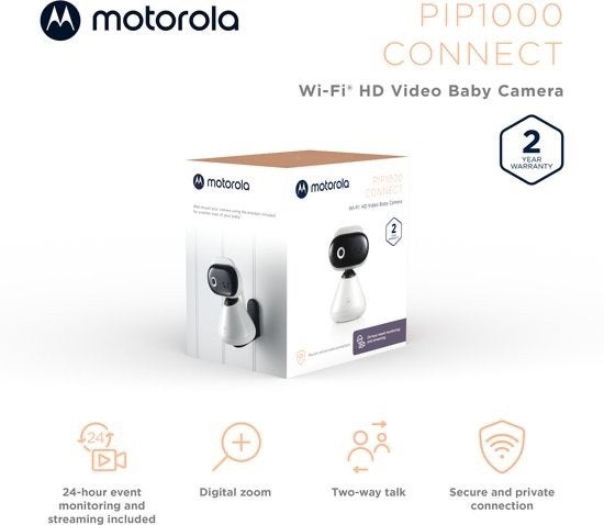 Motorola PIP1000 babyfoon met camera, Ophalen, Zo goed als nieuw, Minder dan 100 meter, Camera