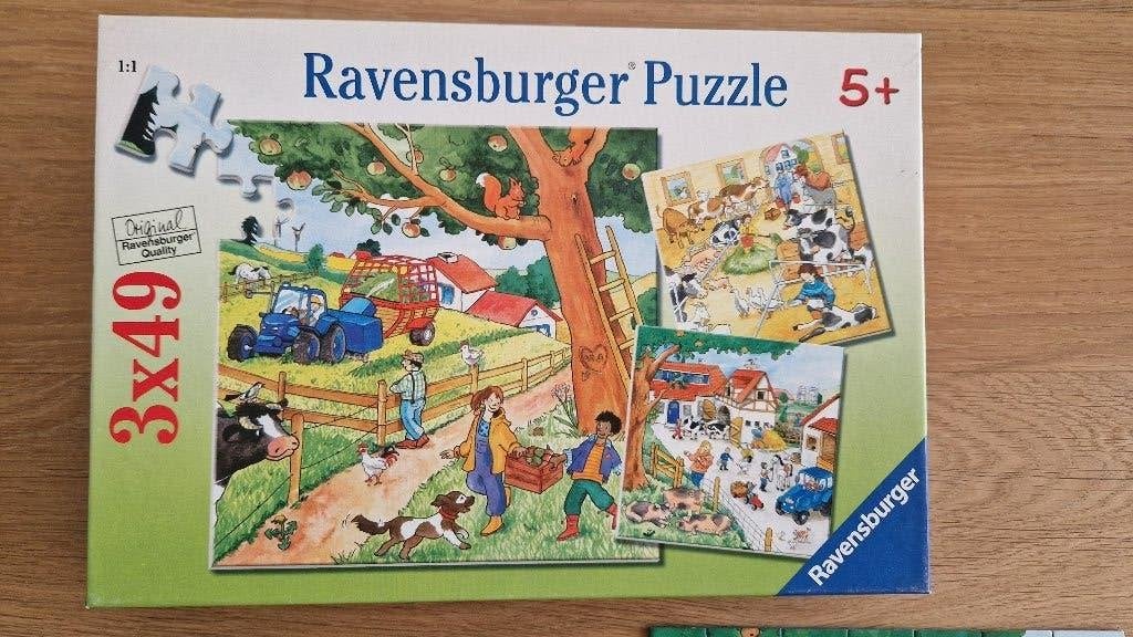 puzzels Boerderij 3 x 49 stukjes Ravensburger als nieuw, Ophalen of Verzenden, 10 tot 50 stukjes, Nieuw, 4 tot 6 jaar