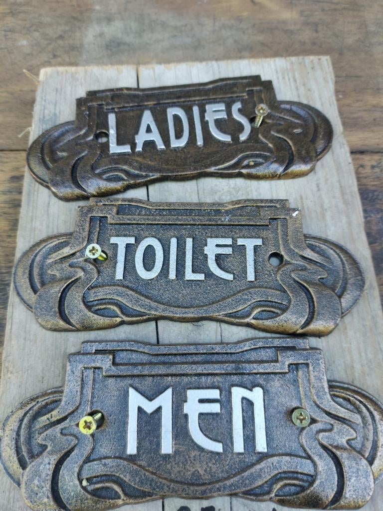 JUGENDSTIL plaat toilet dames/ heren herenhuis villa, Ophalen of Verzenden