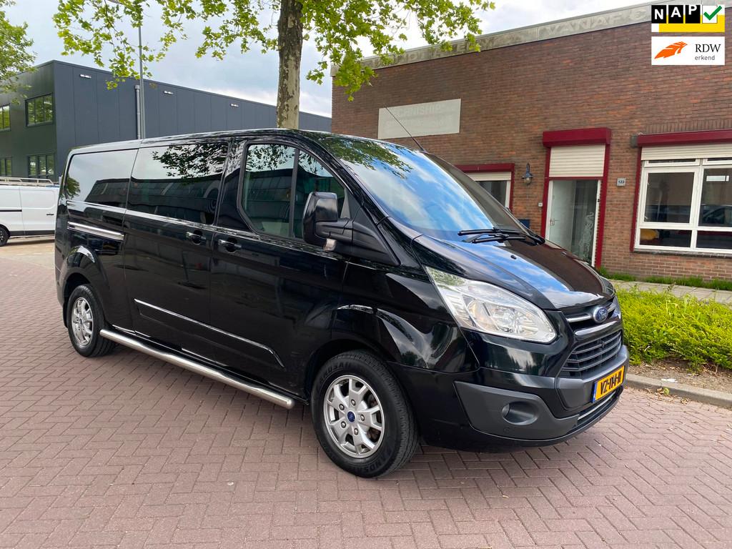 Ford Transit Custom 290 2.0 TDCI L2H1 Limited DC / 2016 / Eu, Auto's, Voorwielaandrijving, Stof, 4 cilinders, Zwart