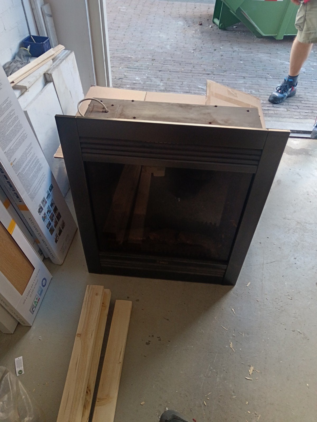 Faber Elektrische haard - Sfeervolle warmte voor uw huis, Ophalen, Gebruikt, Inbouwhaard, Elektrische haard
