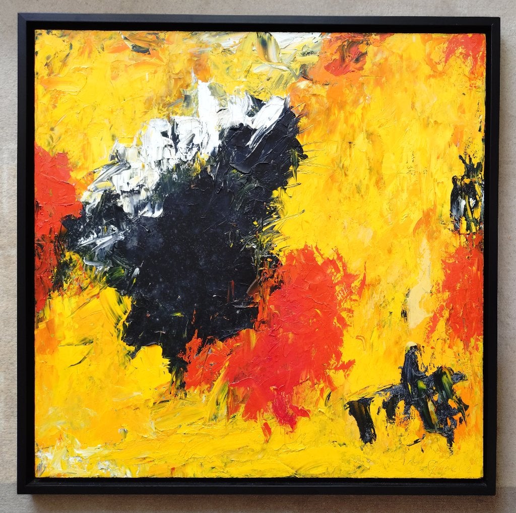 == JAN van GINNEKE 1929-1992 ==abstract== 90 x 90 cm ==, Antiek en Kunst, Ophalen