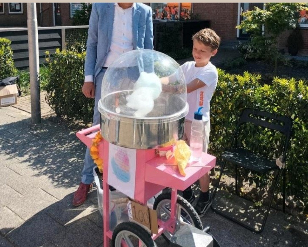 TE HUUR Suikerspin machine compleet, Ophalen, Zo goed als nieuw, Overige