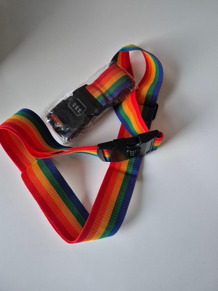 2x Regenboog Kofferband met Cijferslot - Nieuw, Overige kleuren, Nieuw, Minder dan 35 cm, 80 cm of meer