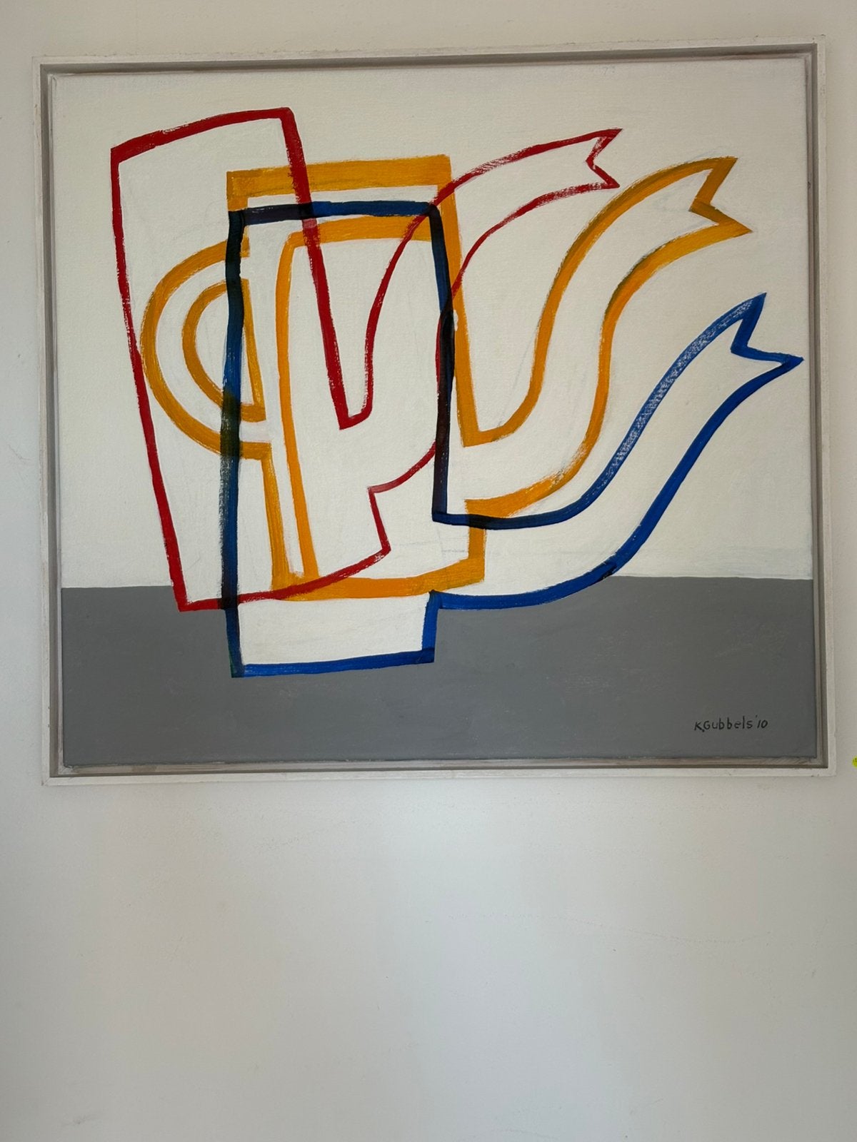Klaas Gubbels, schilderij + atelierfoto, Ophalen
