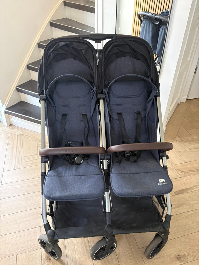 Deryan Rolo 2 XL Duowagen - Compact en Lichtgewicht, Duowagen, Ophalen of Verzenden, Zo goed als nieuw, Kinderwagen