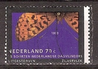 Nederland, Vlinders (70c), 1993., Ophalen of Verzenden, Na 1940, Gestempeld