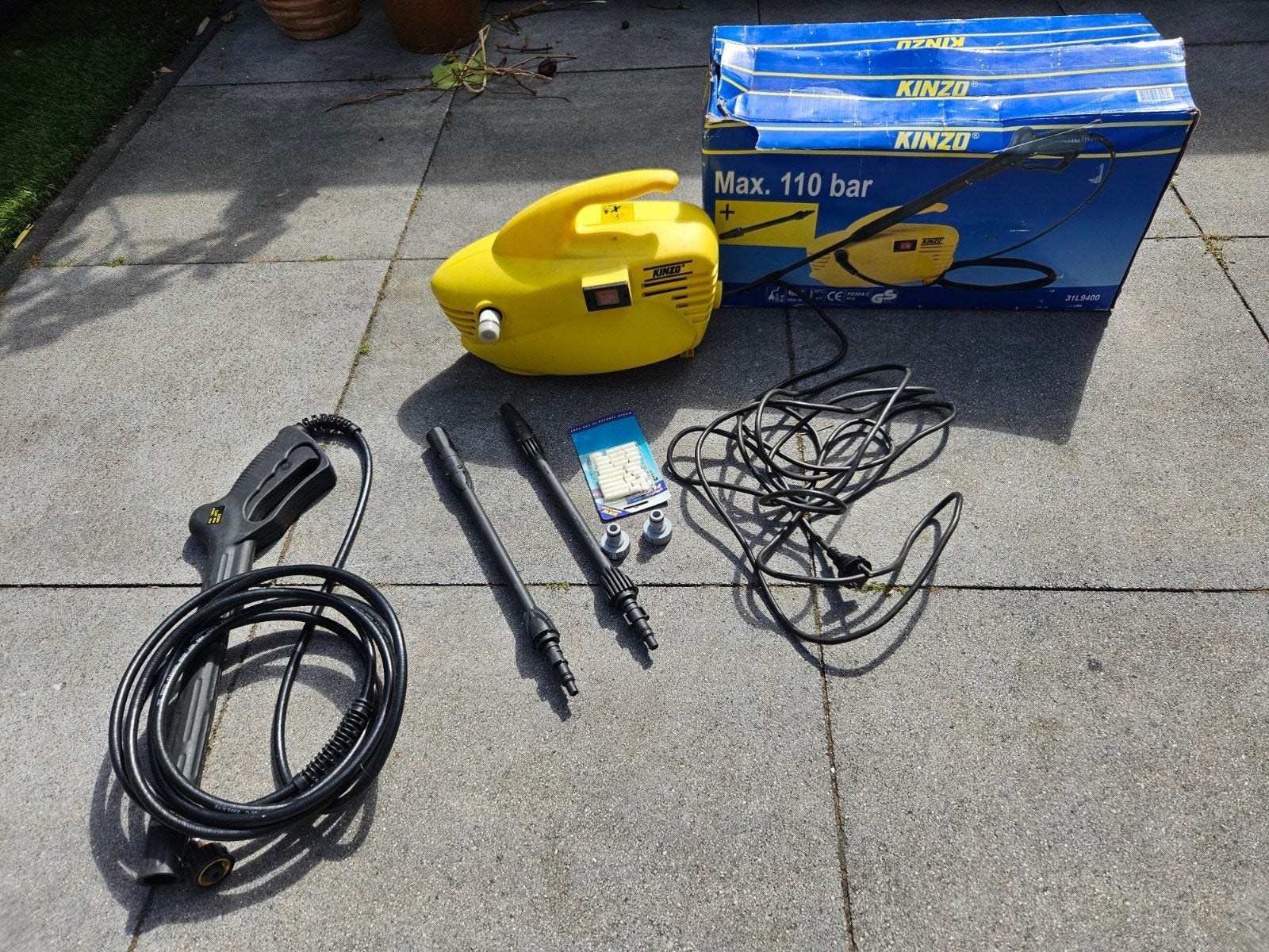 Kinzo 31L9400 Hogedrukreiniger - Max. 110 bar, Ophalen of Verzenden, Gebruikt, Elektrisch, Kinzo