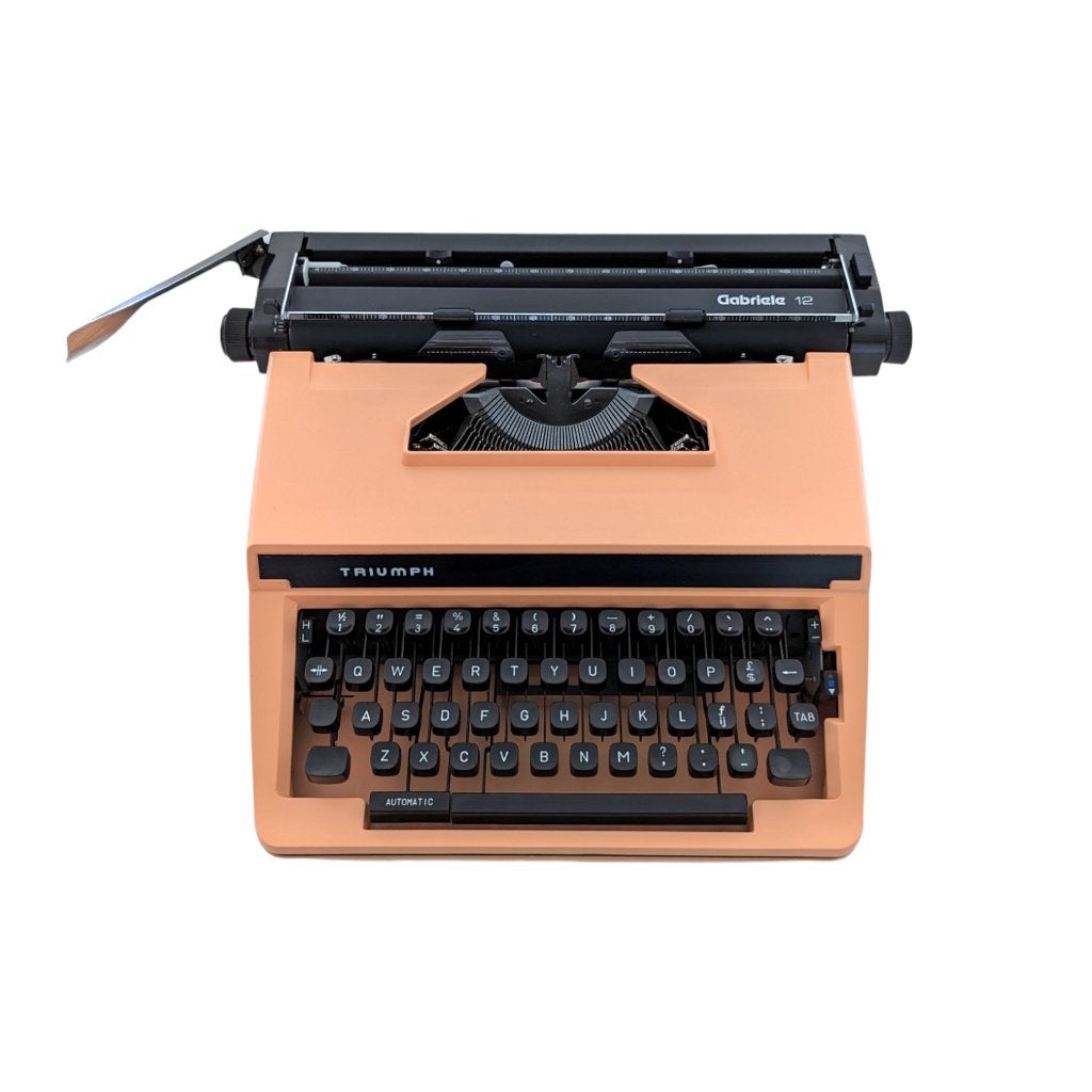 Typemachine Triumph Gabriele 12 oranje roze - gereviseerd, Diversen, Typemachines, Ophalen, Zo goed als nieuw