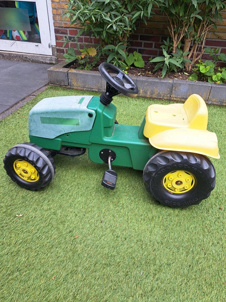 Stoere groene traptractor voor uren speelplezier, Ophalen, Gebruikt, Trapvoertuig