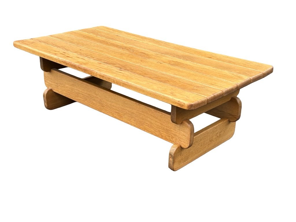Vintage Salontafel Brutalist Japandi 70's Minimalist Design, Gebruikt, 50 tot 100 cm, Vintage, 50 tot 100 cm