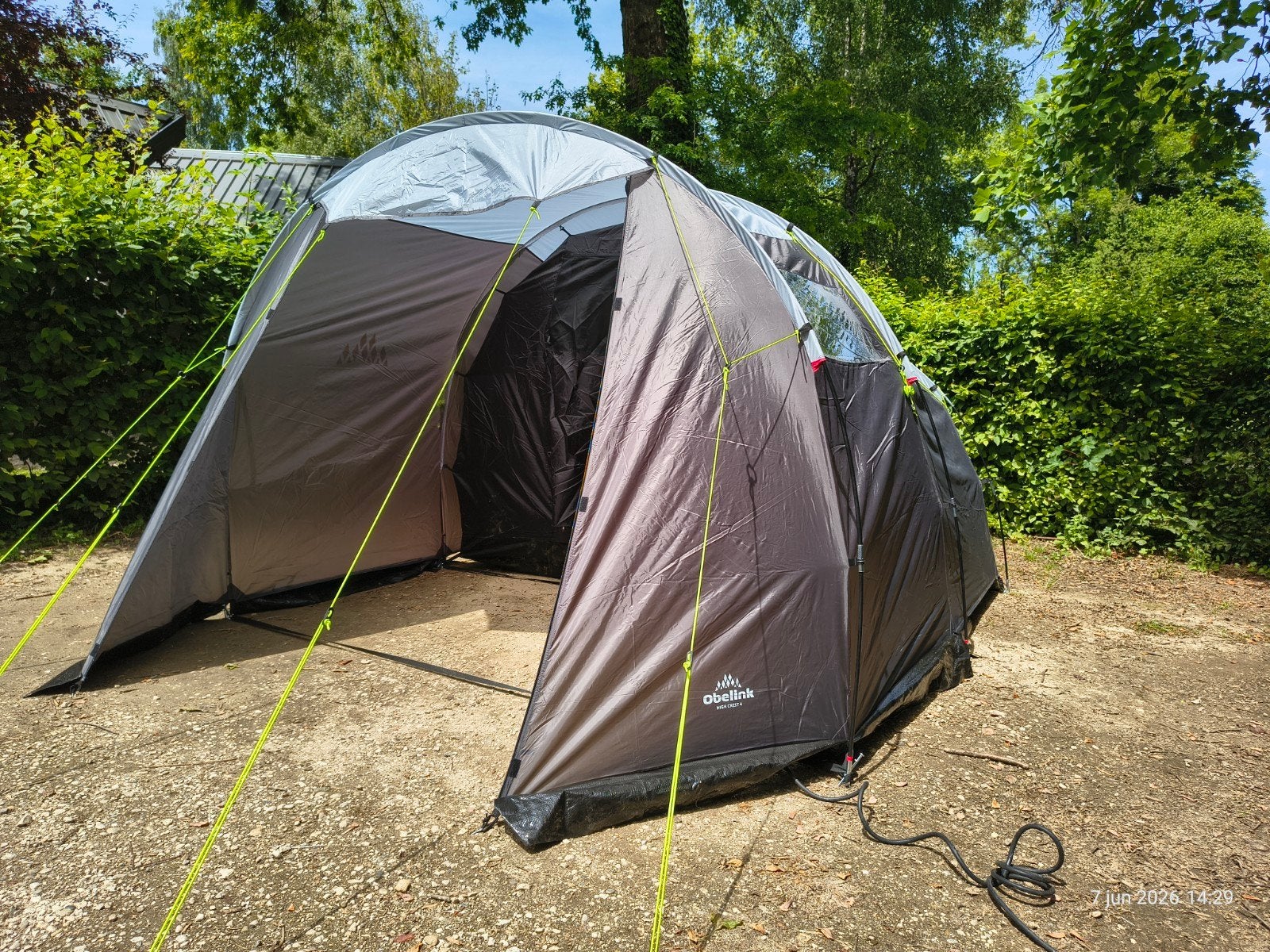 Obelink High Crest tunneltent 1x opgezet, Caravans en Kamperen, Tenten, Ophalen, Nieuw, Tot en met 4
