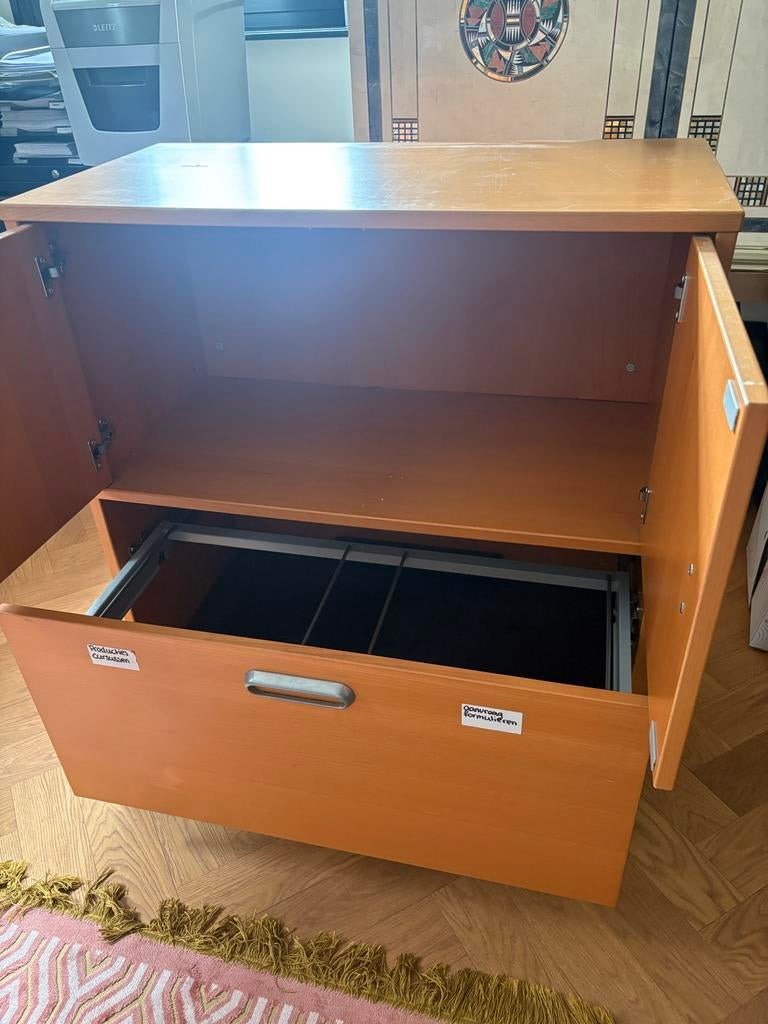 Houten archiefkast (moet snel weg), Ophalen of Verzenden, Zo goed als nieuw, 25 tot 50 cm, 50 tot 100 cm
