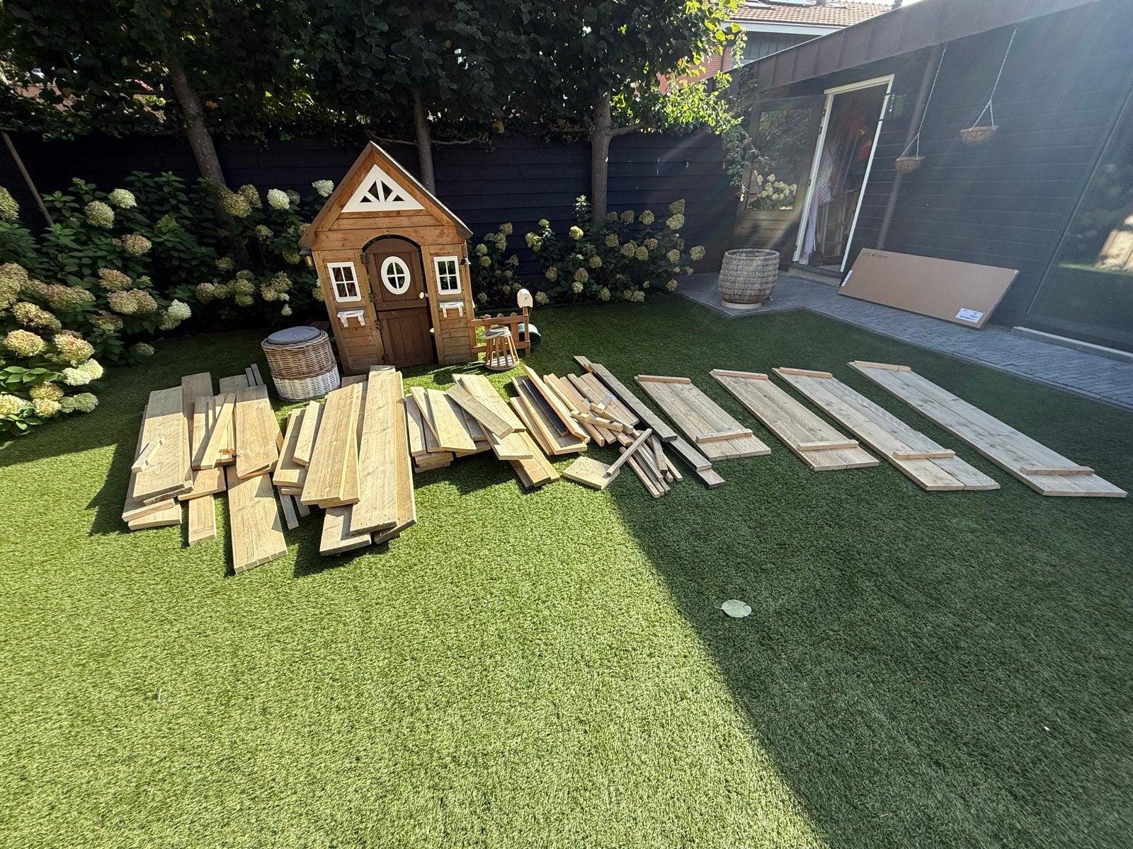 partij gebruikte steigerhoutplanken en balken, Ophalen, Gebruikt, 25 tot 50 mm, Steigerhout