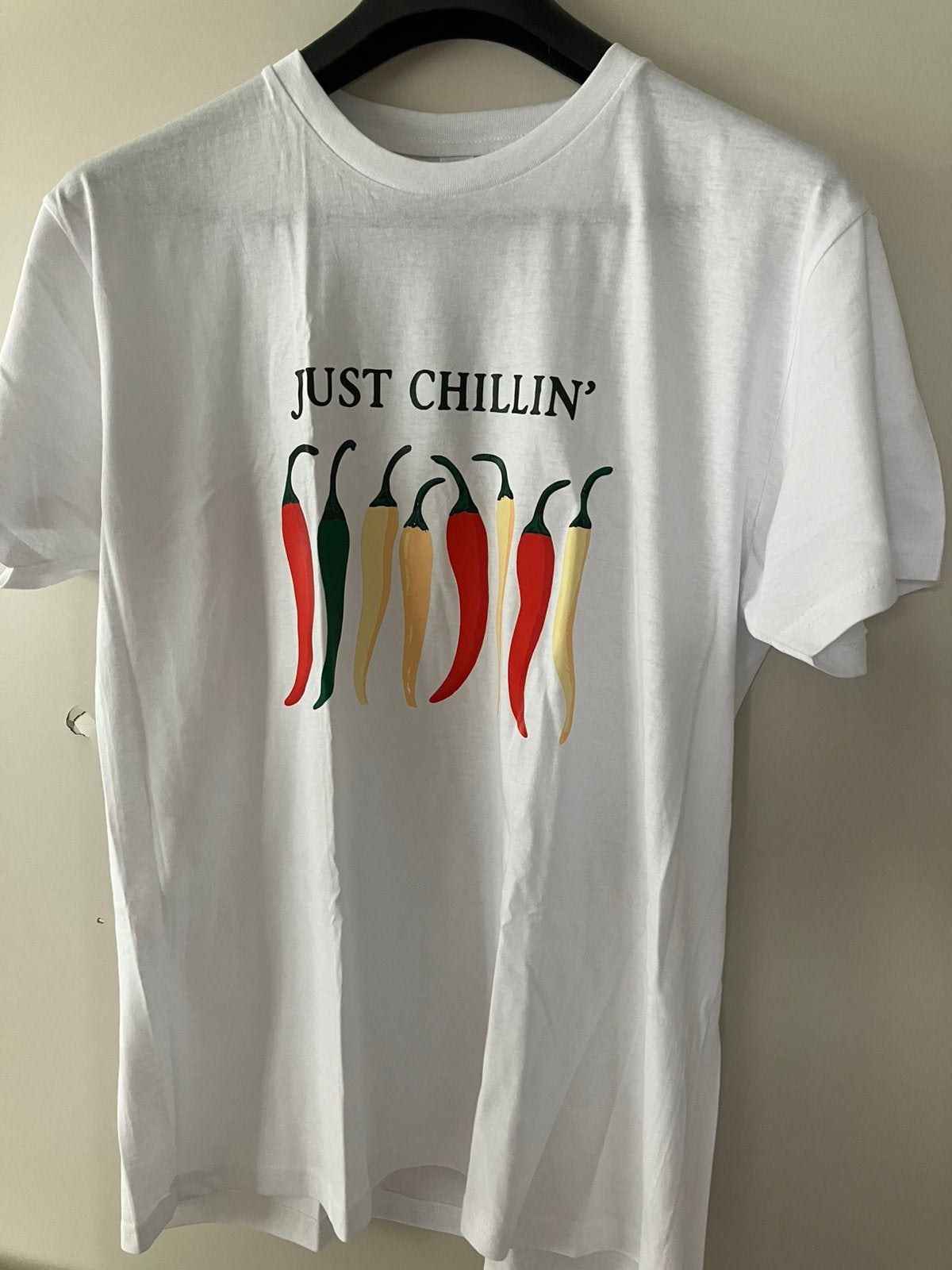 Nieuw/wit t shirt met peper print/JHK-M, Maat 38/40 (M), Wit, Nieuw, Ophalen of Verzenden