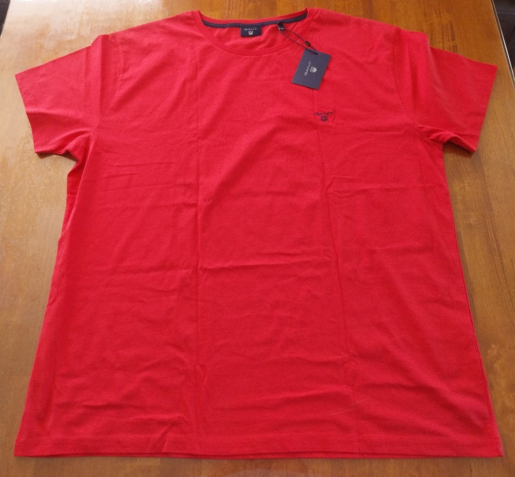 GANT T-shirt 2XL 3XL, Kleding | Heren, T-shirts, Nieuw, Overige maten, Rood, Ophalen of Verzenden