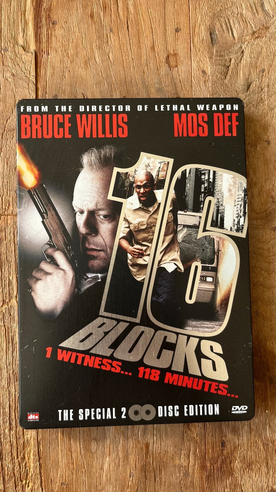 16 Blocks Steelbook Special 2 Disc Edition DVD Bruce Willis, Nederlands, Actiethriller, Ophalen of Verzenden, Vanaf 12 jaar