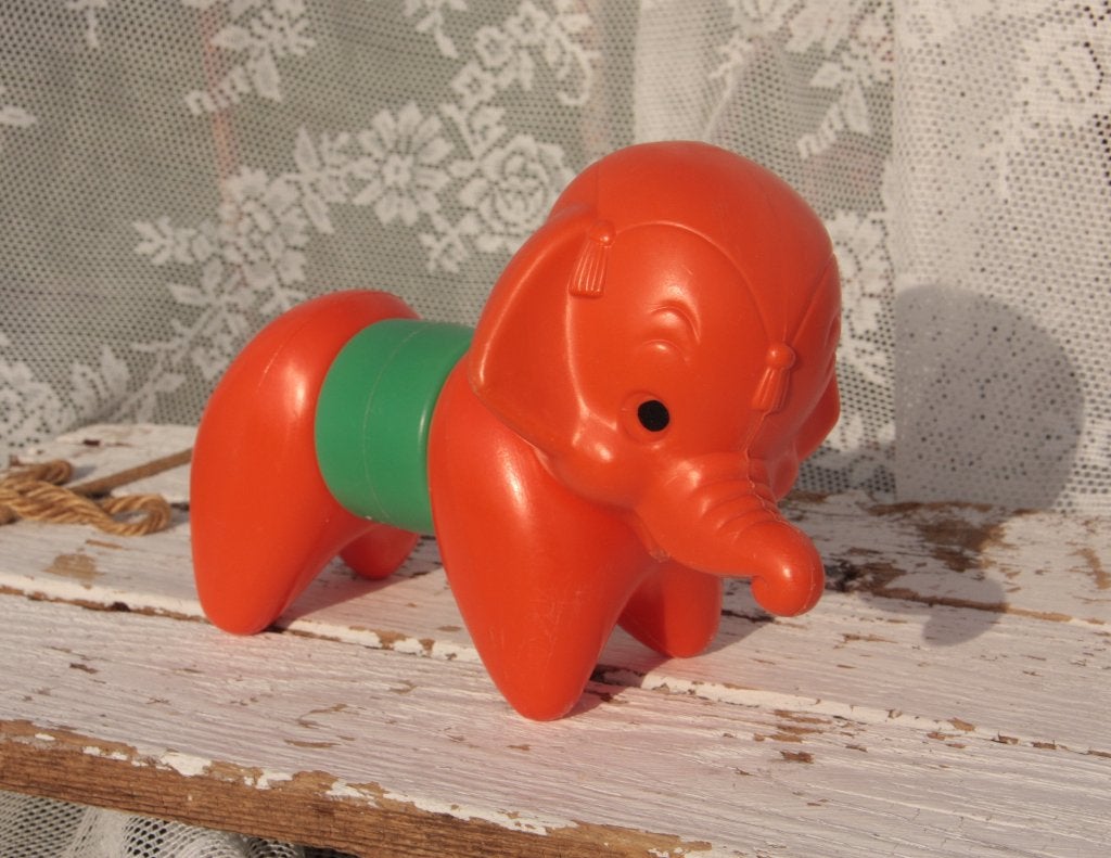 Speelgoed Olifant jaren 50 * 60 / Kunststof / Nostalgisch, Ophalen of Verzenden, Gebruikt