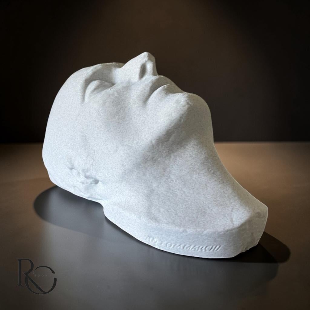 Napoleon Dodenmasker Sculptuur Marble Look Beeld, Kunststof, Ophalen of Verzenden, 20 - 50 cm, Wit