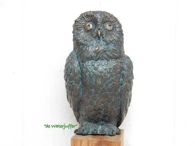 123* Bronzen baby sneeuwuil (Boven €75 geen verzendkosten), Tuin en Terras, Tuinbeelden, Ophalen of Verzenden, Nieuw, Overige materialen