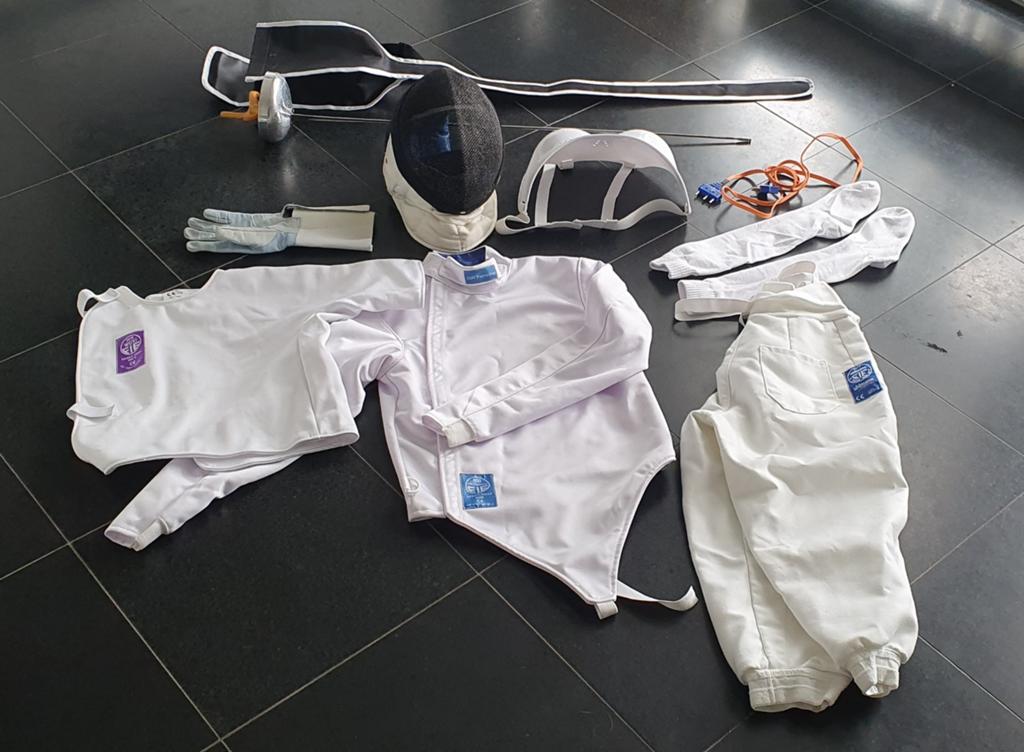 Complete degen scherm uitrusting vrouw links schermen, Sport en Fitness, Ophalen, Gebruikt