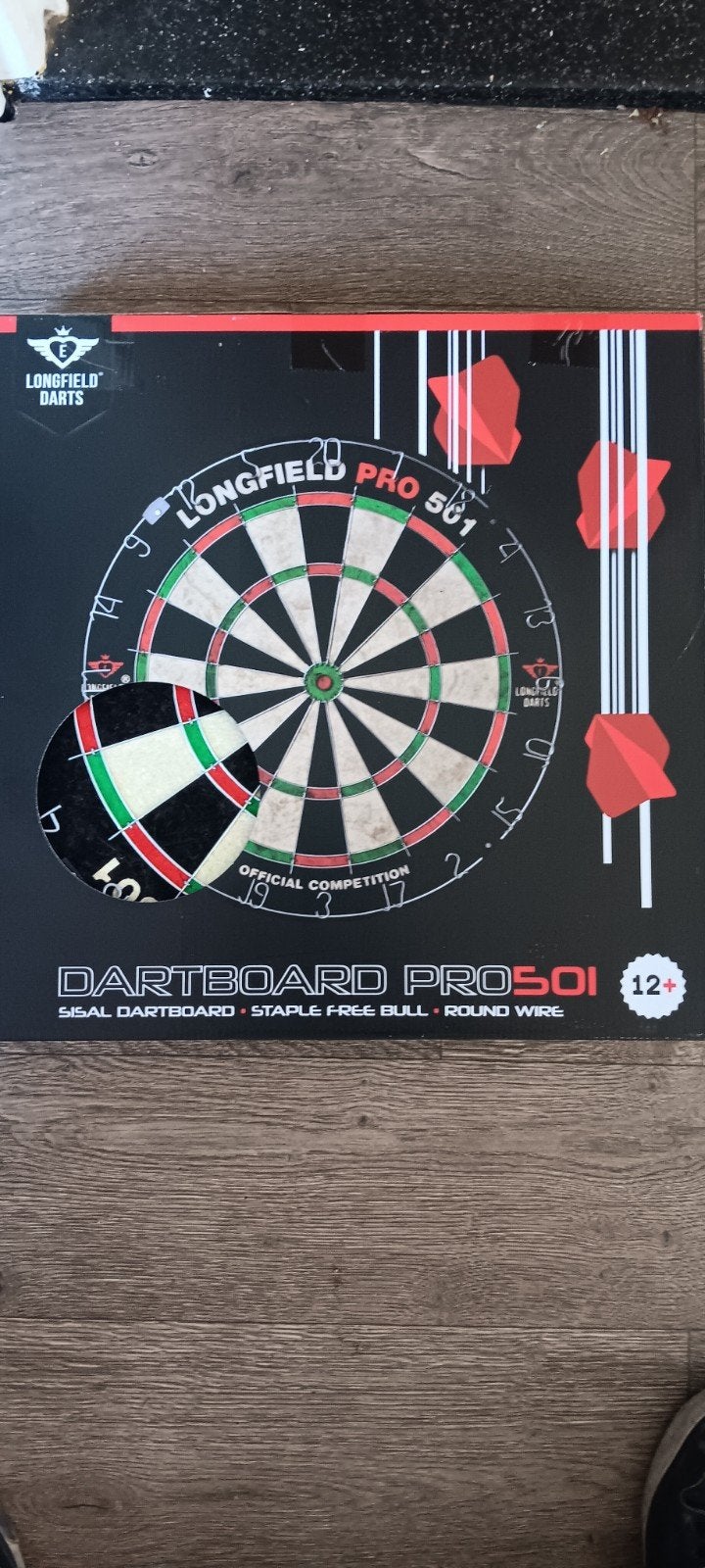 Longfield Pro 501 Sisal Dartbord - Nieuw in doos, Sport en Fitness, Ophalen of Verzenden, Nieuw, Dartbord