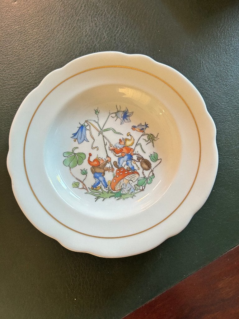 Vintage porceleinen kinderbord, Ophalen, Gebruikt
