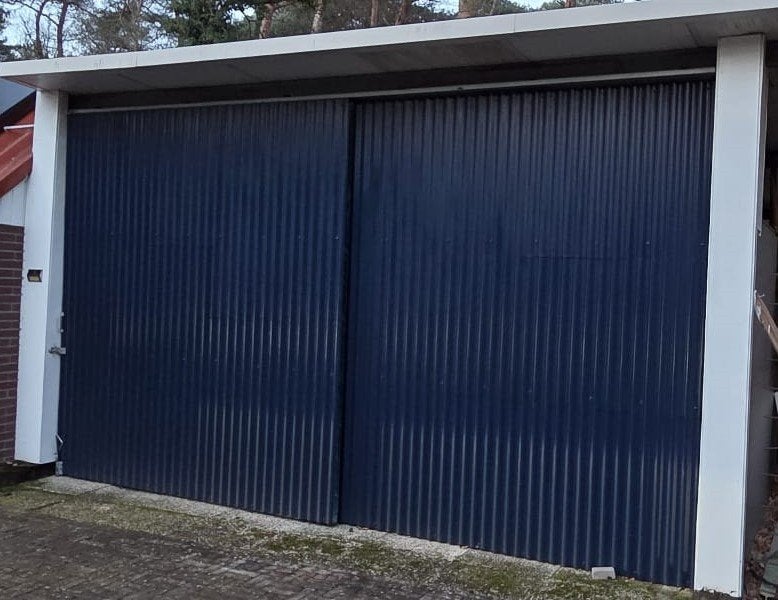 2 stalen schuifdeuren op houten frame, Ophalen, Gebruikt, 120 cm of meer, Overige typen