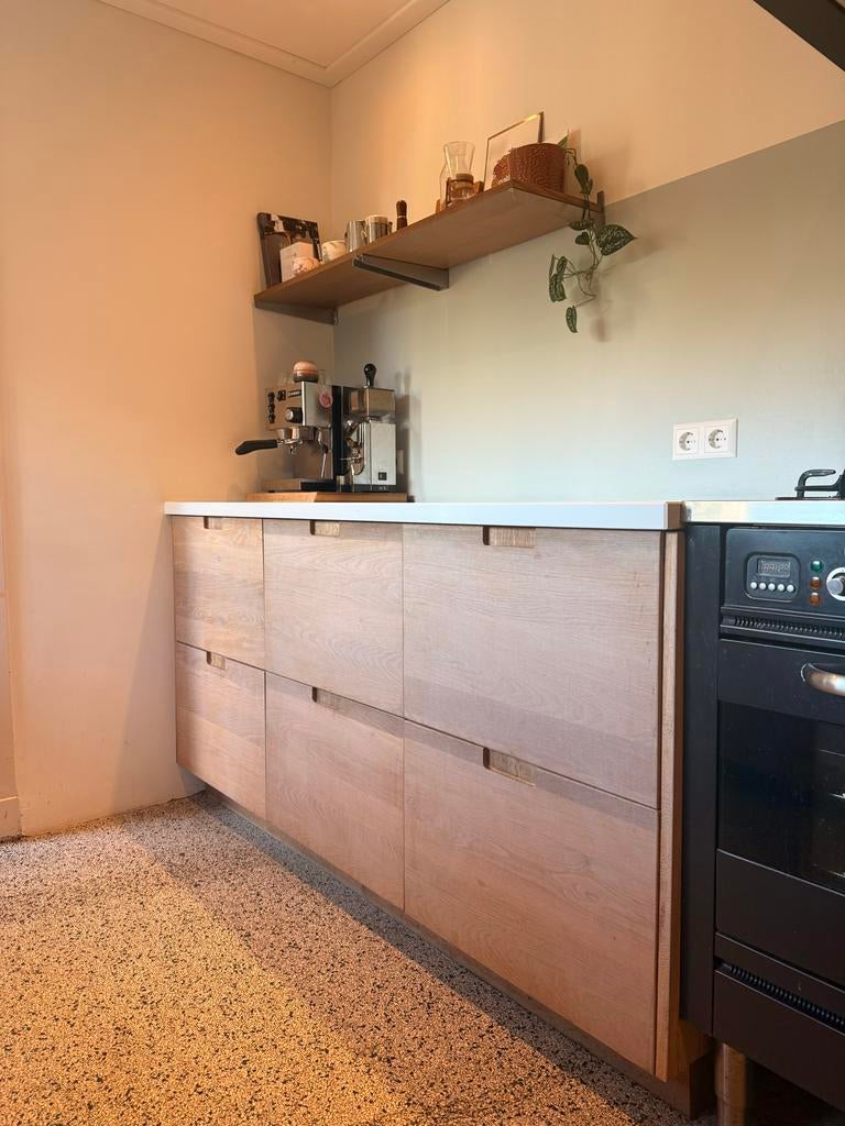 Massief Eiken houten fronten voor IKEA METHOD keuken, Ophalen, Gebruikt, Bruin, 200 cm of meer