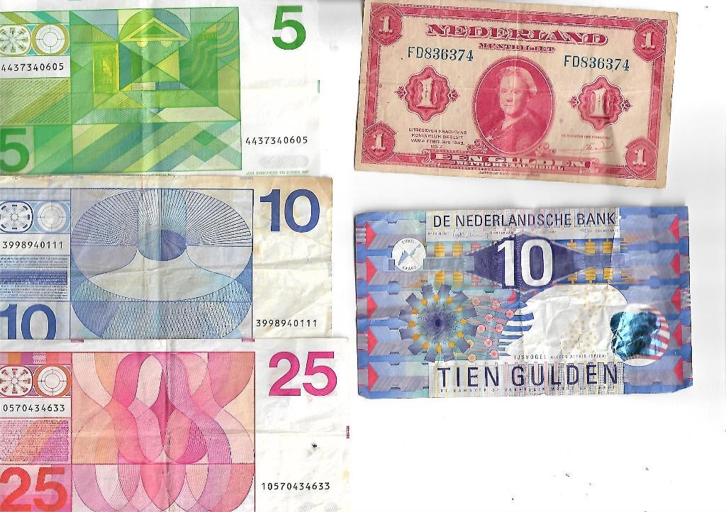 Jo 5 x Nederland zie scan, Postzegels en Munten, Ophalen of Verzenden, Postfris