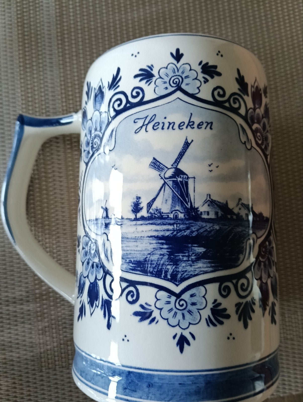 3 handgeschilderde Delfts blauwe bierpullen/mokken, Ophalen of Verzenden
