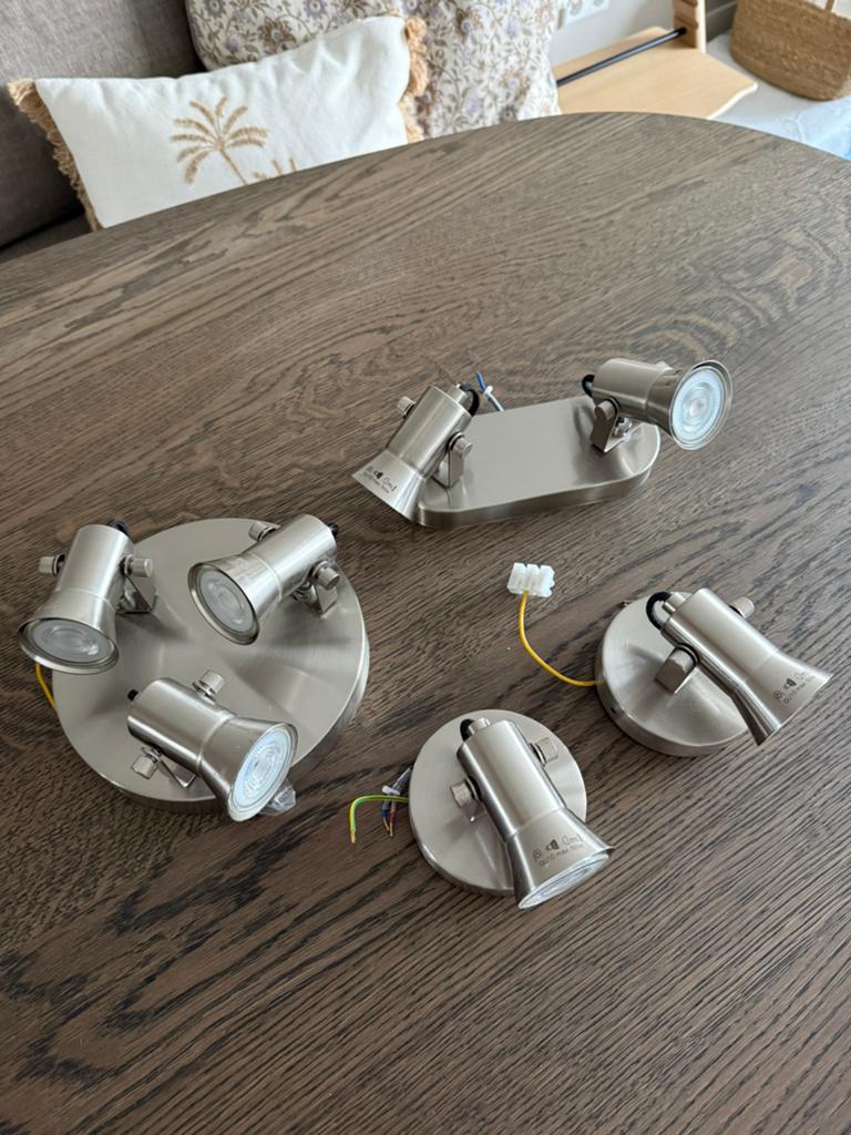 Spotjes set zilver kleurig, Ophalen of Verzenden