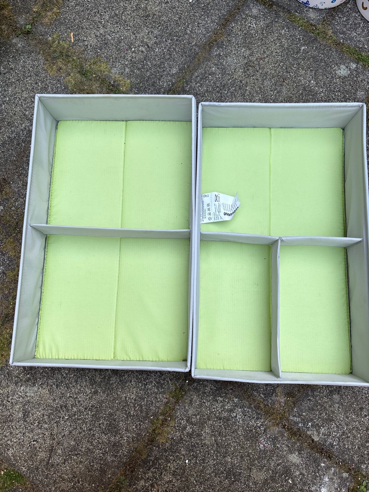 IKEA SKUBB Opbergdozen met vakken - 2 stuks, Ophalen, Gebruikt