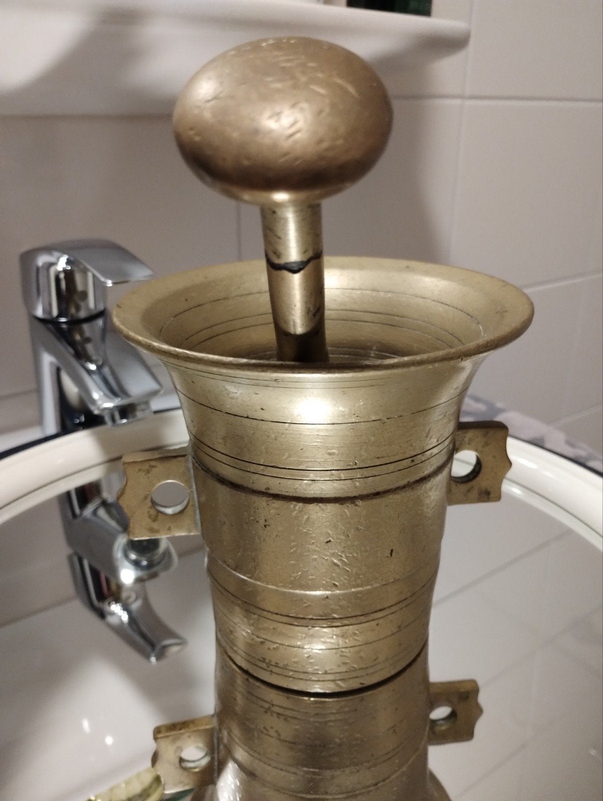 Antiek bronzen apothekers vijzel, Ophalen of Verzenden