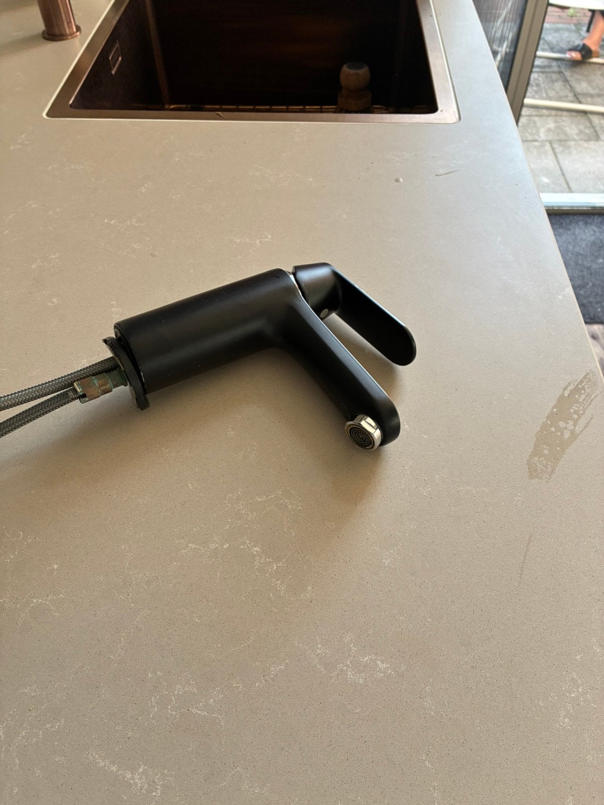 Grohe wastafelkraan matzwart, Ophalen, Gebruikt, Kraan