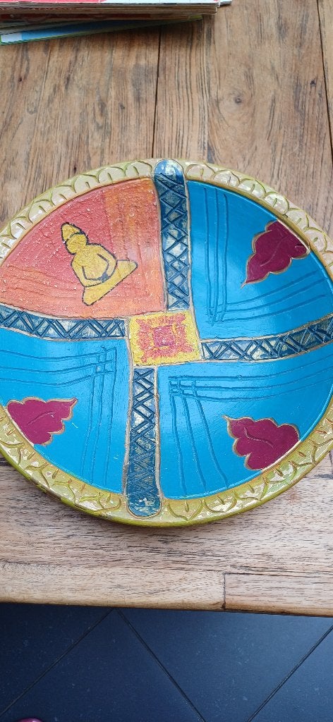 Prachtige grote stenen schaal uit SRILANKA, Ophalen of Verzenden, Wanddecoratie