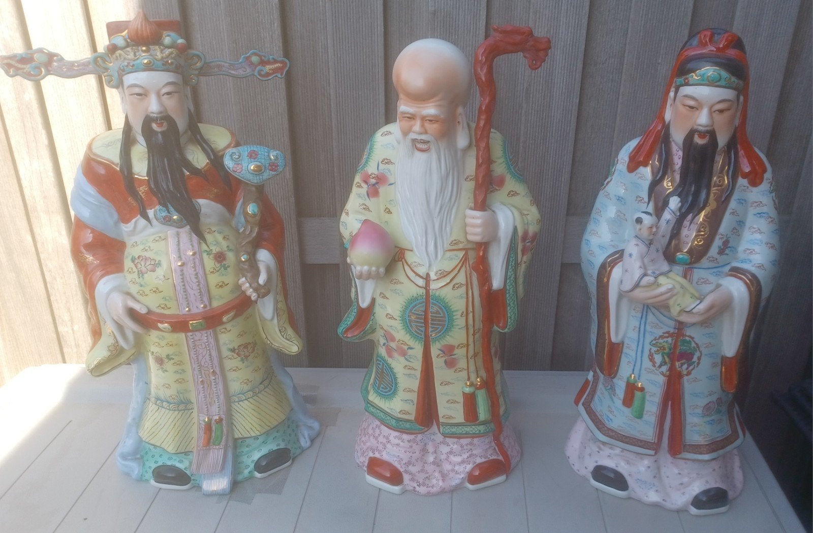FU LU SHOU beelden set Geluks goden China Ming Dynasty, Antiek en Kunst, Ophalen