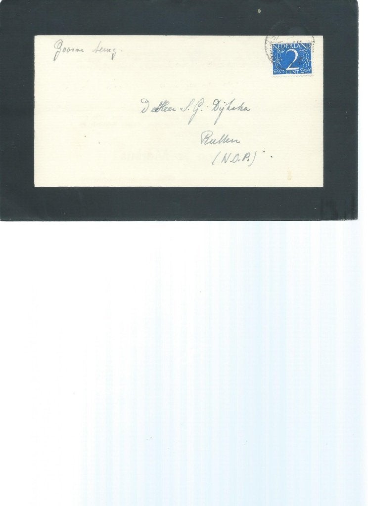 Rouwbrief Poppe H. Merkus, Ophalen of Verzenden, Rouwkaart