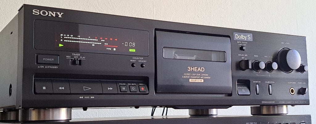 Sony TC-K711S  3HEAD Dolby S, Ophalen of Verzenden, Enkel, Sony, Tiptoetsen