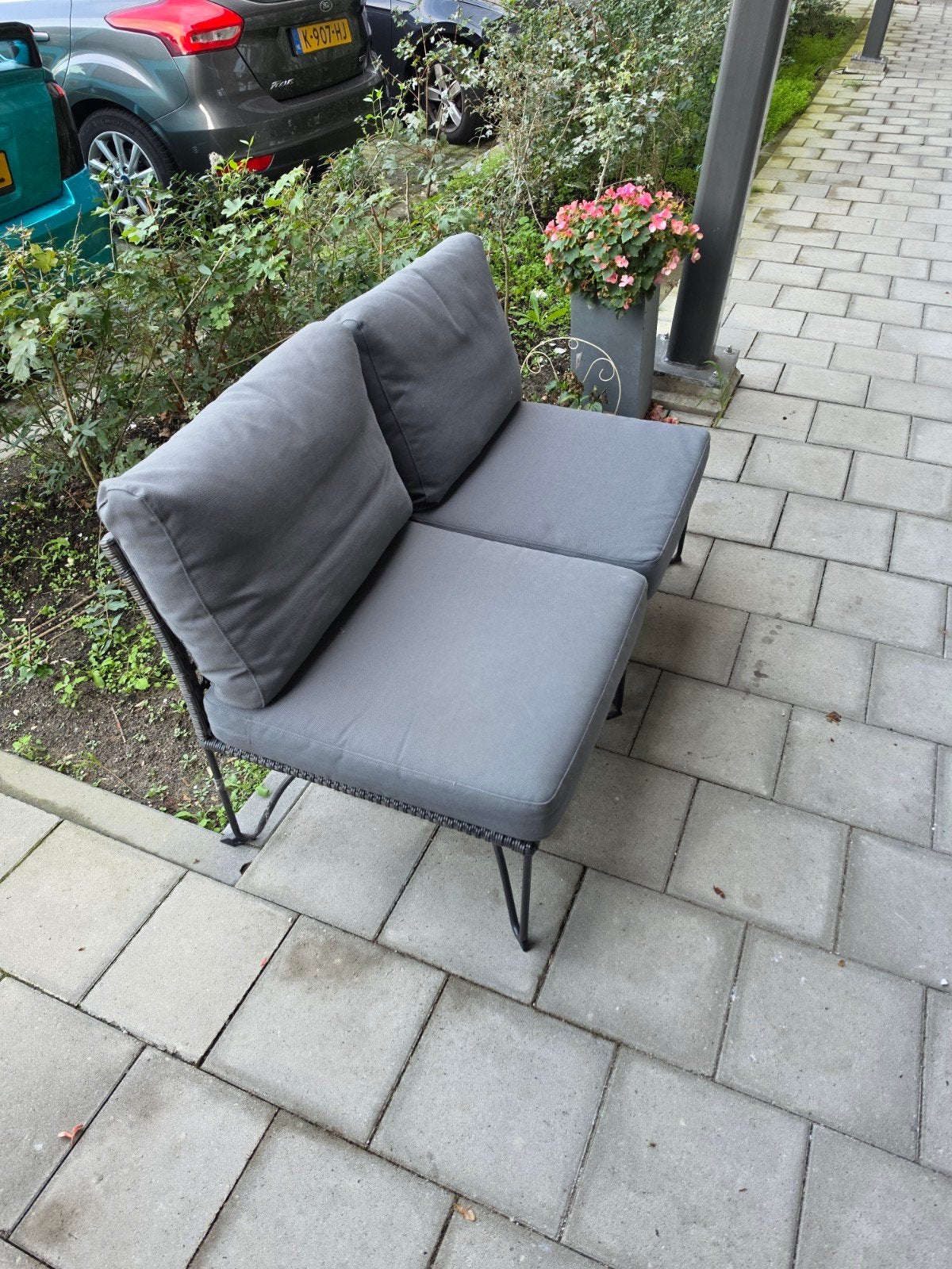 Comfortabele Loungeset Bank met Kussens, Tuin en Terras, Overige materialen, Gebruikt, Loungeset, Bank